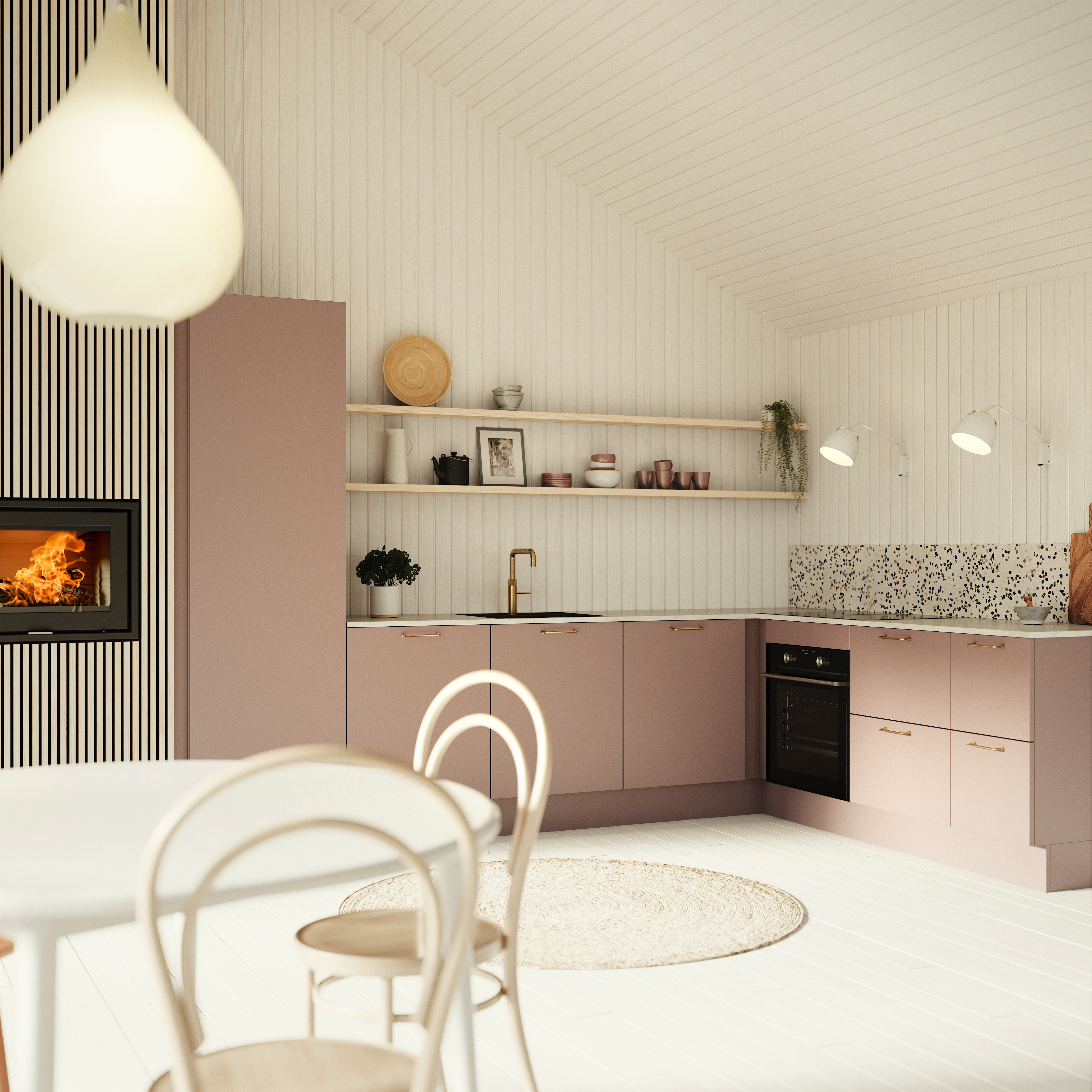 rosa kjøkken